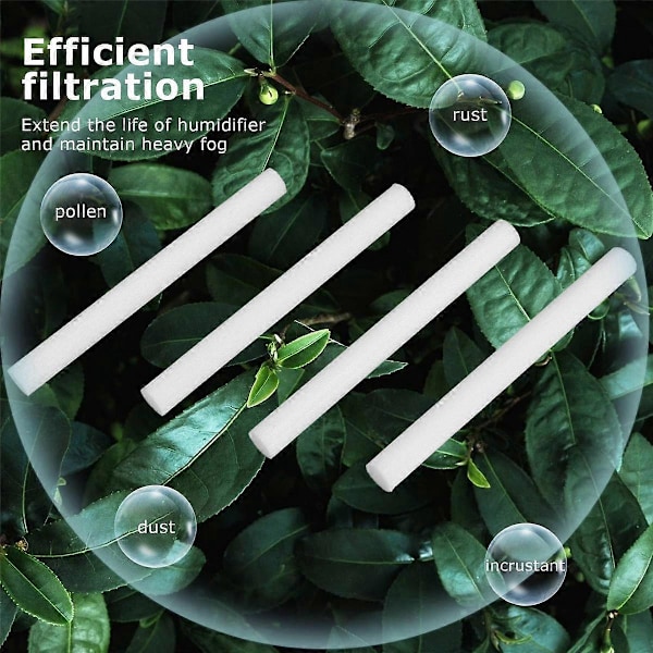 50 stk. Luftfukter Filtre Erstatning Bomullspinne for USB Luftfukter Diffusorer Tåkemaskin Ai