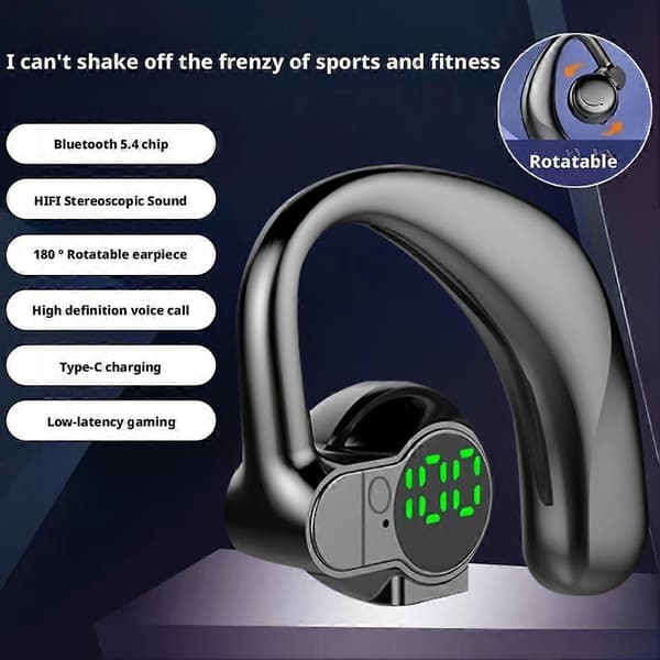 Trådlösa hörlurar Bluetooth 5.3 Headset True Wireless Stereo Hörlurar Black
