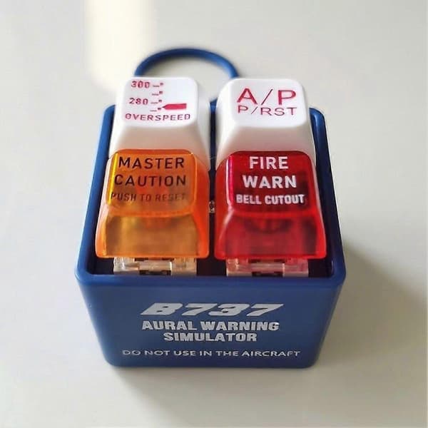 Pilot- och besättningslarm nyckelring Egpws varningsljudsimulator Red blue 2pcs