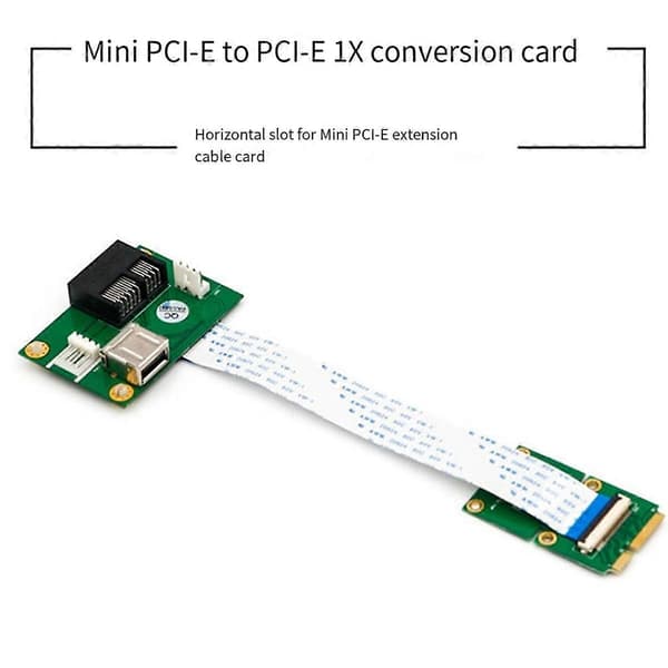 PCIE Riser NGFF M.2 Key A/E till PCI-E Express X1+USB Adapter Riserkort med FPC-kabel 4Pin Strömförsörjning