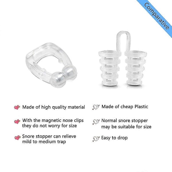 Anti Snoring Enhet Magnetisk Anti Snark Näsklämma Uppdaterad Silikon Stoppa Snarkningsenheter