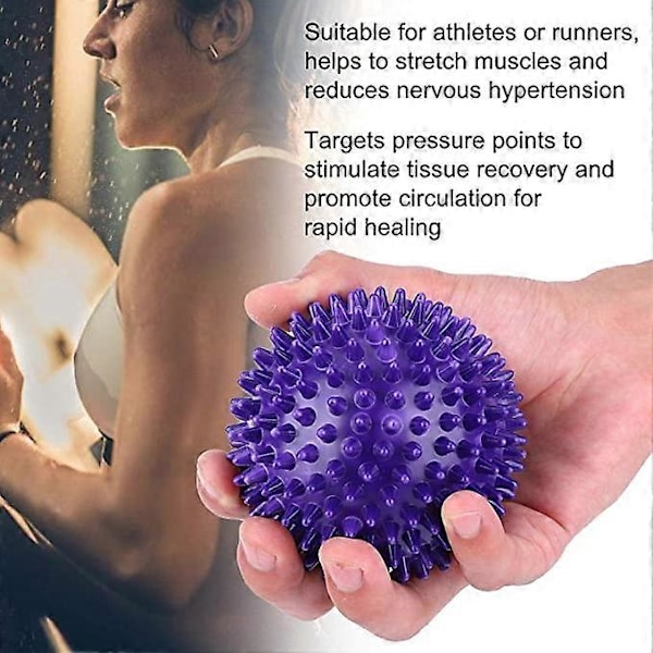 9 cm mjuk massageboll x 1 (blå) - triggerpunktsreflex tryckavlastning