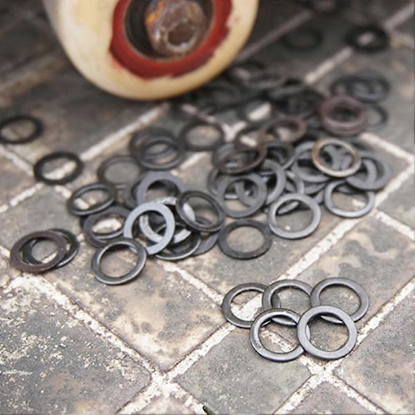 100 stk. Standard Skateboard Bulk Lejeskiver/Standard Skateboard Bulk Speed Hardware Spændeskiver