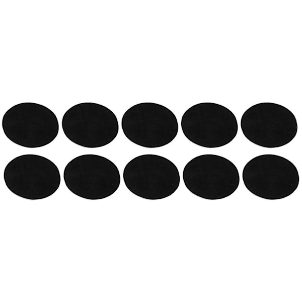 5 Par Jern Strygemærker Selvklæbende Oval Ærme Albue Reparation DIY Dekoration Klud Klistermærker Sort