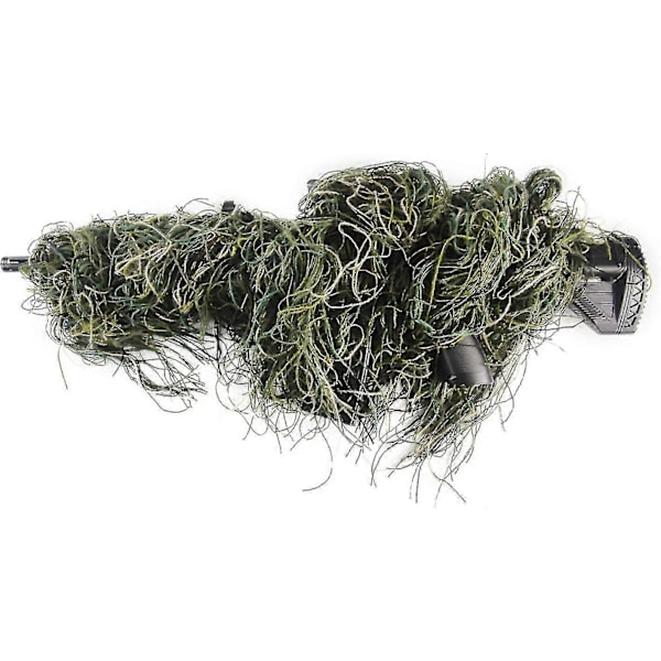 Ghillie Riffel Cover Wrap Camo, m/Elastisk Strop til Camouflage Jagtriffel