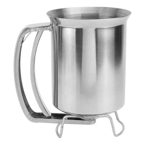 Professionel pandekagedej dispenser i rustfrit stål, 800 ml