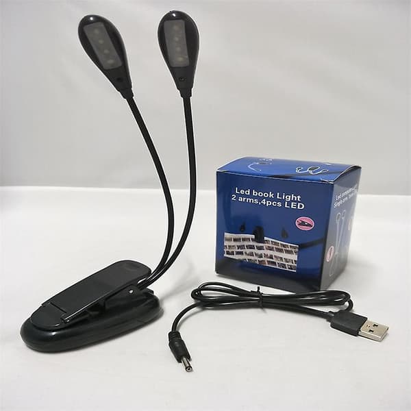 LED clip-on leselys, USB, leselampe i sengen