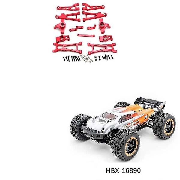 Metall Oppgraderingsdeler Sett Svingarm Styrekopp for HBX 16889 16890 SG1601 SG1602 1/16 RC Bil Tilgang
