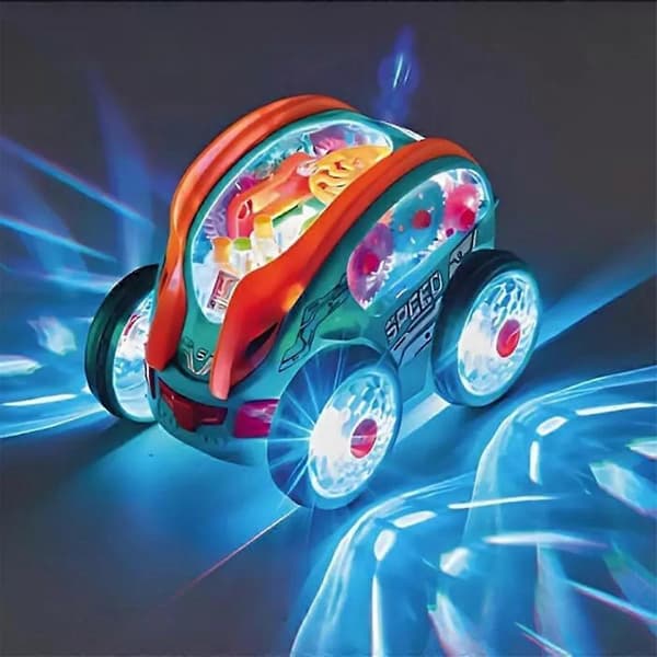 Speedlite Dynamisk Växel-Driven Bil med LED-Ljus, Ljusande Leksaksbil för Barn
