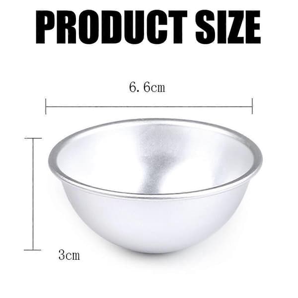 3-delt Metal Badebombeform Sæt, 6 cm Diameter til DIY Håndværk