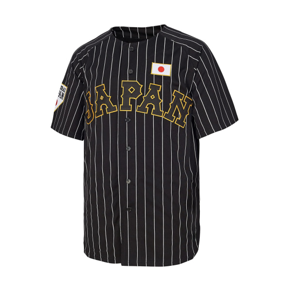 Japansk randig rugbytröja nr 16 Svart Hip Hop Party-tröja Broderad fotbollströja Filmversion Black 3XL