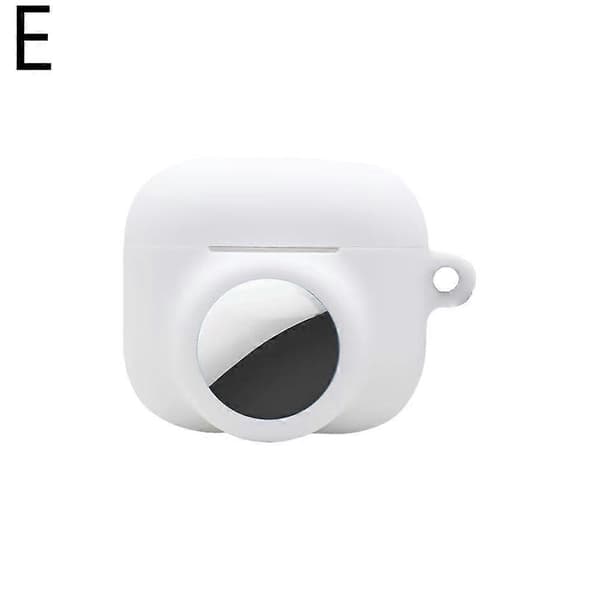 For AirPods 4 2-i-1 støtsikkert silikonetui Vit