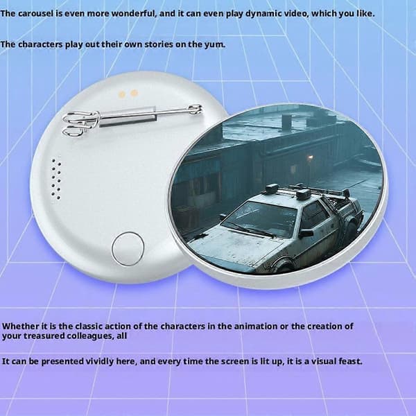 Smart High-Definition Display Elektronisk Badge White