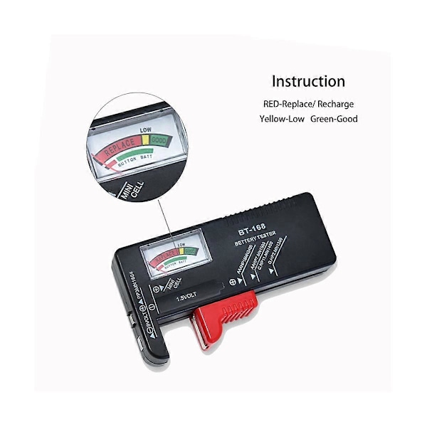 4-pack BT-168 Batterikapacitetstestare, Batteritestare Liten Universell Batterikontrolltestare