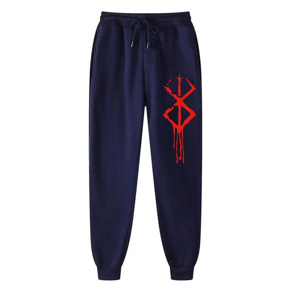 Anime-housut Berserk lenkkeilyhousut Naisten pitkät housut miesten casual housut Harajuku Streetwear lenkkeilyhousut Y2k miesten lenkkeilyhousut pitkät housut navy blue 3 S