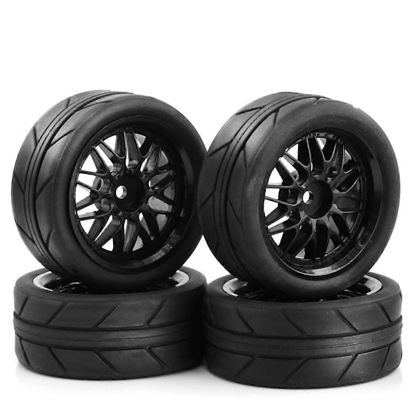 1/10 RC Drift Dekk 65mm på Vei Racing Bil Hjul Dekk for TT01 TT02 XV01 XV02 PTG-2, Svart