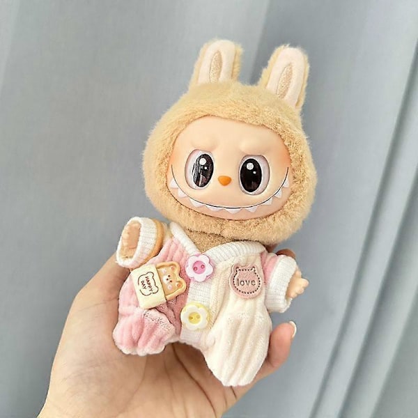 Mini pehmolelunuken vaatteet asusteet Korea Kpop Exo Labubu V1 V2 Idol-nukeille Hanhi Dinosaurus Macaron vaatelahja 11
