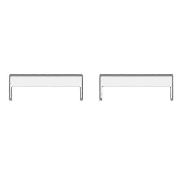 1 Par Metallkoblingssett Universal 22mm til 20mm Fjærstenger Kobling Klokkebånd Adapter Silver