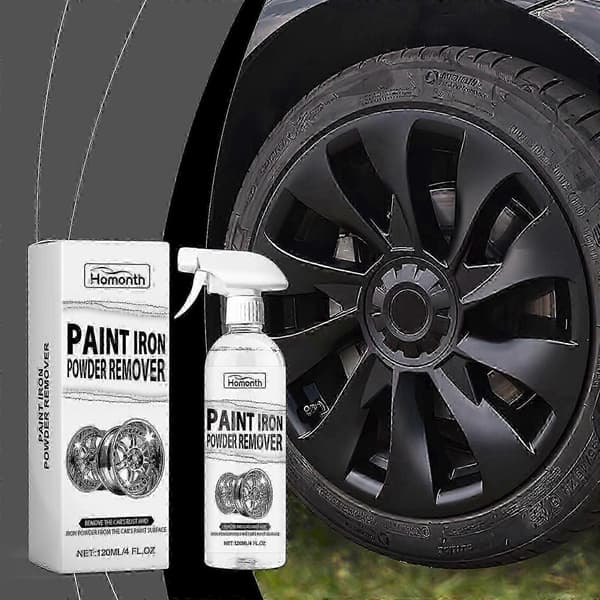 Bilfælg rustfjerner og glansmiddel - Nem spray, dybderens, beskyttende belægning, 120 ml