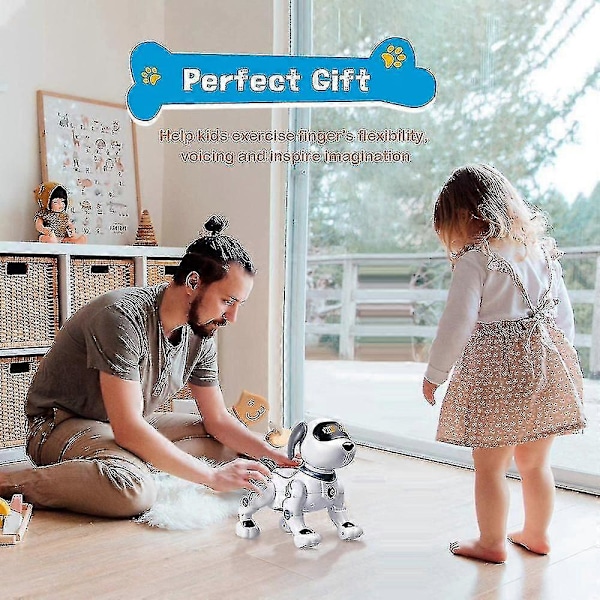 Fjärrkontroll Robot Hund Leksak Rc Stunt Hund Robot Leksak För Barn Interaktiv & Smart Dansande Robot Elektronisk Husdjursleksak n