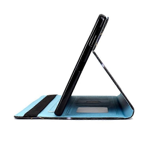 Kompatibel PU læder etui med elastikbånd og mønsterprint til Samsung Galaxy Tab A9 tablet