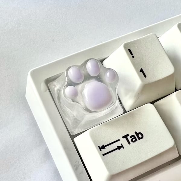 Tangentbordstangent Kattfotdyna Transparent Bakgrundsbelysning RGB WASD Pil ESC Tangent OEM XDA Cherry Profil Mx Switch Purple 1 Pcs