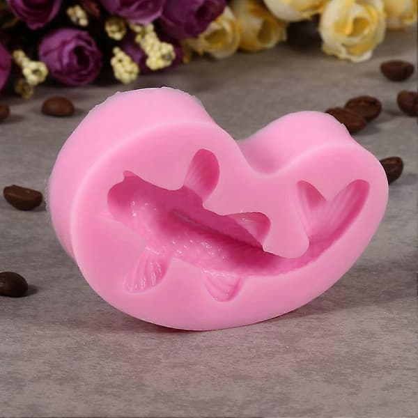 3D Fisk Form Silikon Fondant Kake Dekorering Form