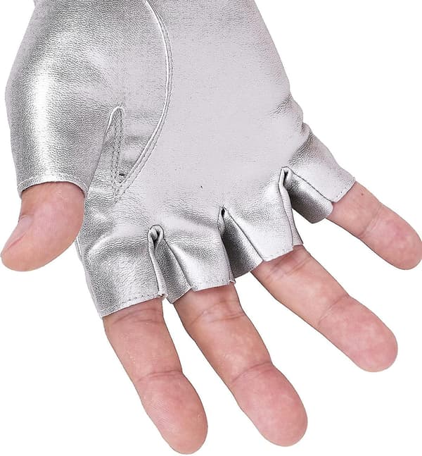 Herre PU Lær Punk Halv Finger Snap Performance Hansker