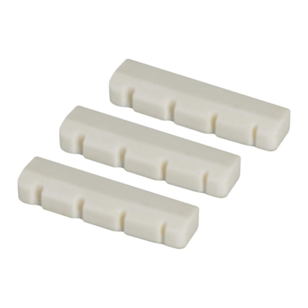 Bass Bone Bridge Saddle og Nut for 4-strengers Bassgitar Pakke med 3