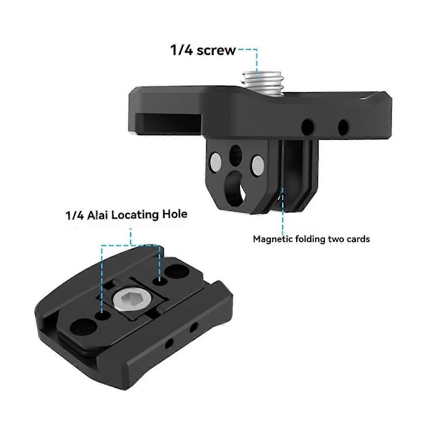 För Pocket 3 Tillbehör Magnetisk Basfäste 1/4 Adapter Interface Magnetisk Stativanslutning
