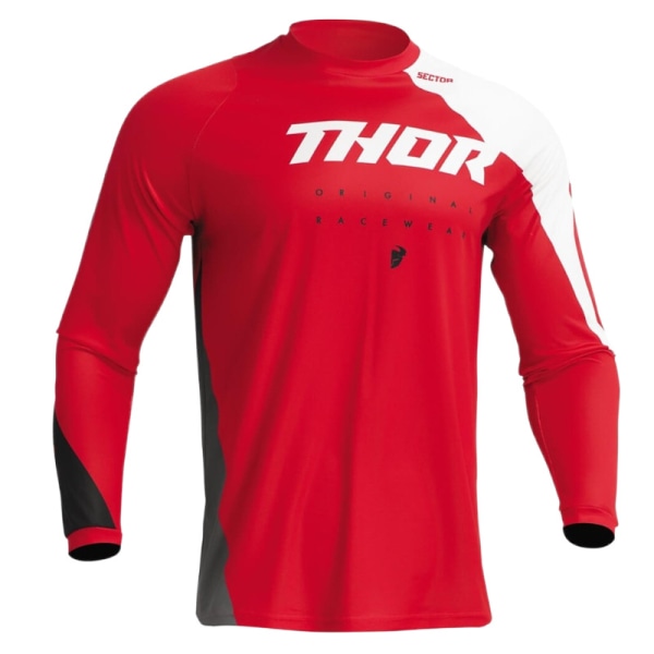 2023 sommar ny THOR downhill-kläder cykelkläder andningsbar långärmad T-shirt red S