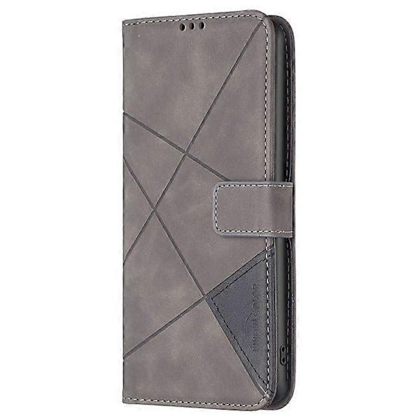 BINFEN COLOR BF05 Kompatibel med Huawei Mate 60 Pro / Mate 60 Pro+ Wallet Præget Læder Telefon Cover Stativ Grey