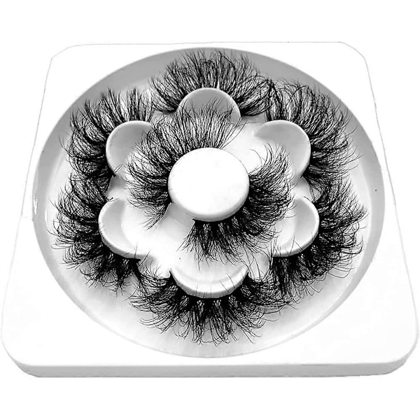 Løse Øyevipper Håndlagde Vipper 25mm 8D Fluffy Volume Dramatiske Wispy Lange Løse Øyevipper Myke Gjenbrukbare Falske Øyevipper Pakke 4 Par