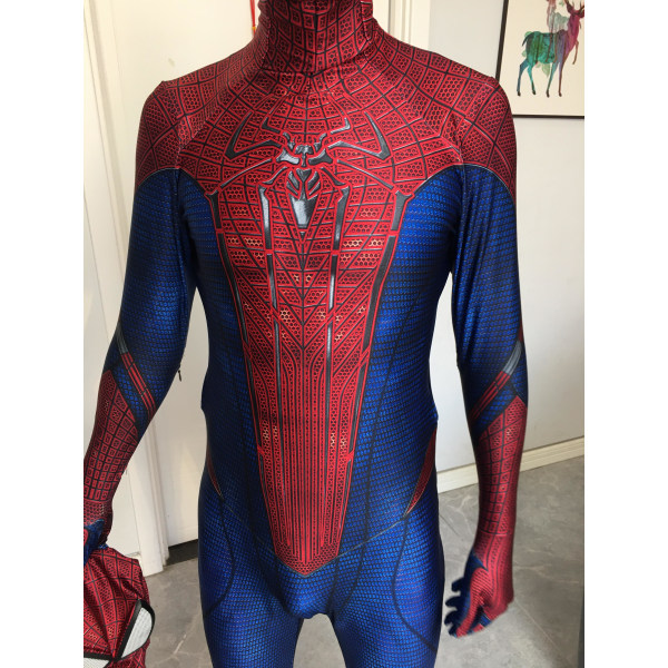 Vuxna barn/skräddarsydda 2022 nyaste Amazing Spider Cosplay Kostym Halloween Superhjälte Kostym Blue XXXLKids  Size