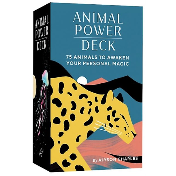 Animal Power -korttipakka, Alyson Charles, pehmeäkantinen kirja