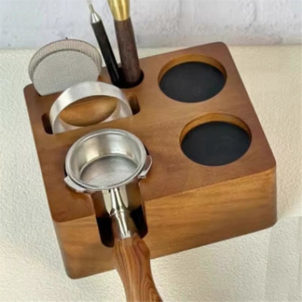 6-Hulls Espressoholder, Filter, Doseringsring, Tre Kaffebase Kaffeputeholder Passer 58 mm