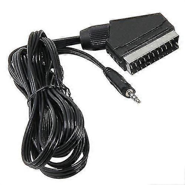 2024 Scart - 3,5 mm, 1,4 m 3,5 mm:n miniliitin Scart-kaapeli televisiolle, kuulokkeille ja kaiuttimelle