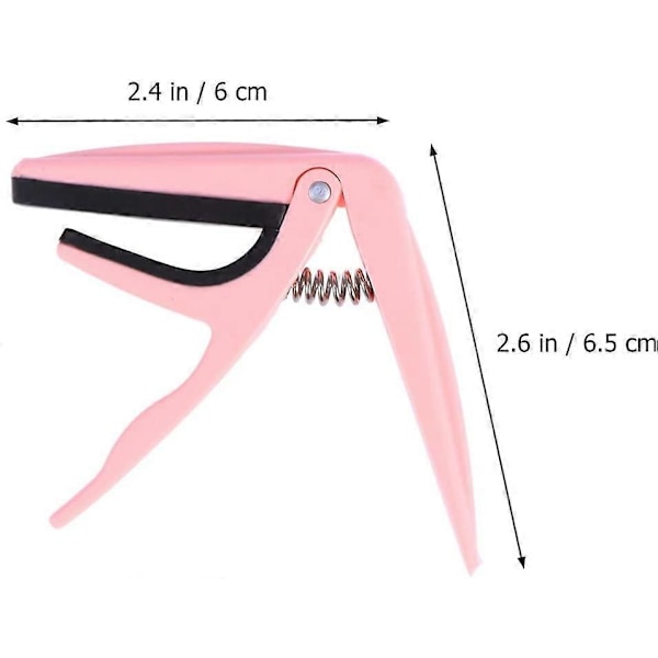 Professionell Ukulele Capo Enhands Snabbväxling Ukelele Capo Zinklegering Gitarrdelar Tillbehör (Rosa)
