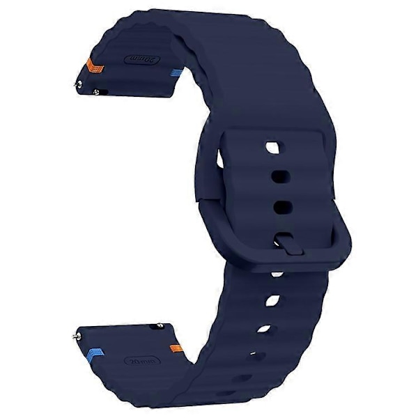 22 mm silikonearmbånd kompatibelt med Xiaomi Watch S4 Sport / Redmi Watch 5 Active bølgedesign urrem Blue