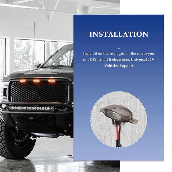 4X Style Røget Linse Gul LED Front Grill Kørelys til 2009-2018