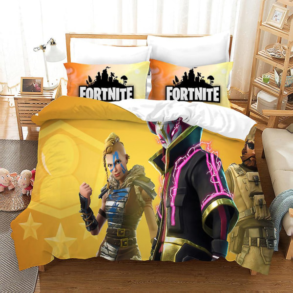 F17 Fortnite 3d Printed Sängkläder Set Påslakan Quilt Cover Örngott Cover Present US TWIN 173x218cm