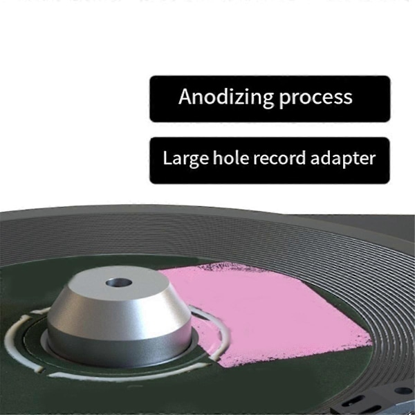 Audio LP Vinyylilevysoittimet Metallilevyn Stabilointilaite Levysoittimen Painokiinnike HiFi Musta