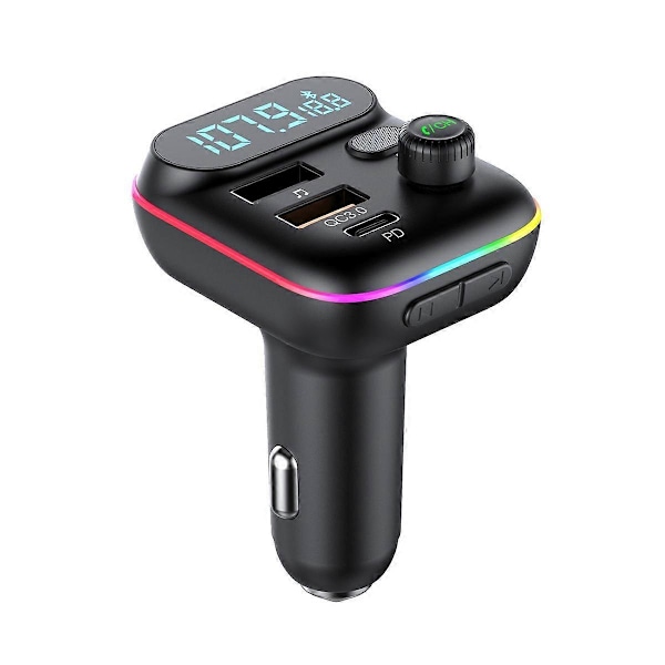 T70 Bil Bluetooth MP3-spiller FM-sender Universal Hurtig USB-lader Biltilbehør