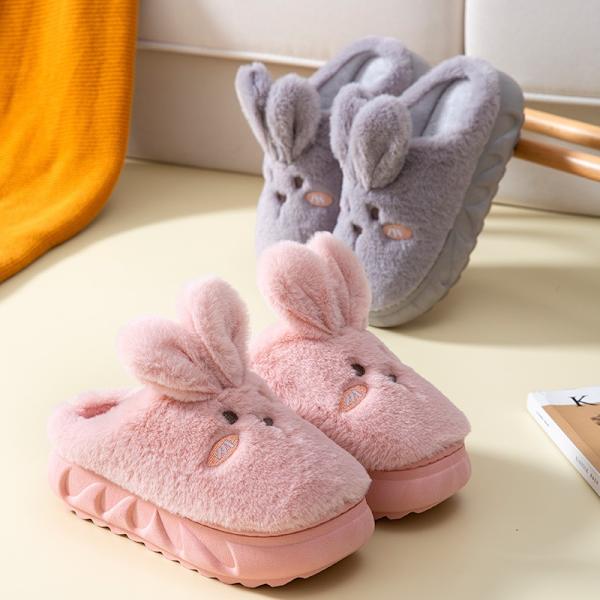 Kotitossut Talvi Puuvillatossut Lämpimät Kotitossut Sisätiloihin Gray 40-41