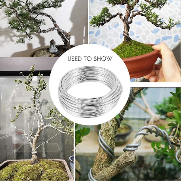 3 mm aluminiumtråd 10 m sølvfarvet håndværkstråd til smykkefremstilling, modellering med ler, bonsai og model