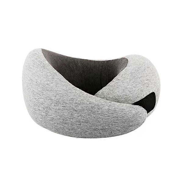 Nakkepute - Premium Memory Foam Reisepute, 360 Ergonomisk Design, Asymmetriske Sider, Reiseveske Inkludert, Vaskbart Modal Trekk