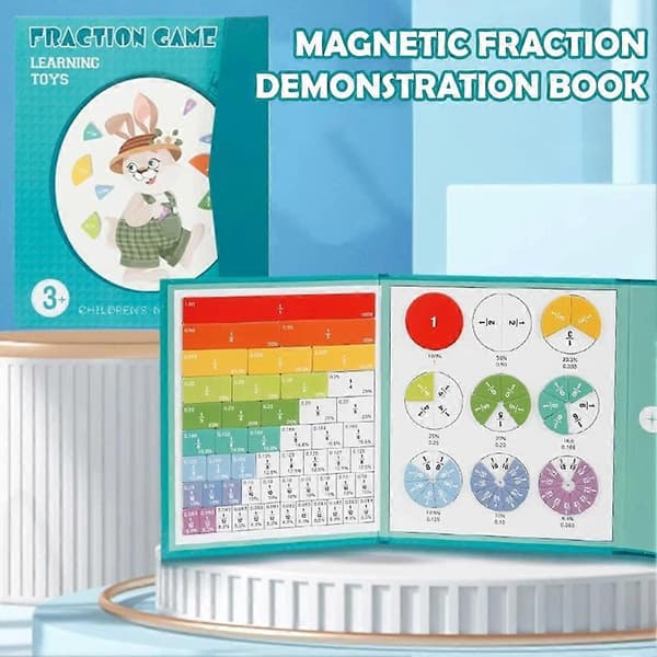 Magnetisk brøkdemonstrationsbog Magnetisk scorepladedemonstrator Zebra