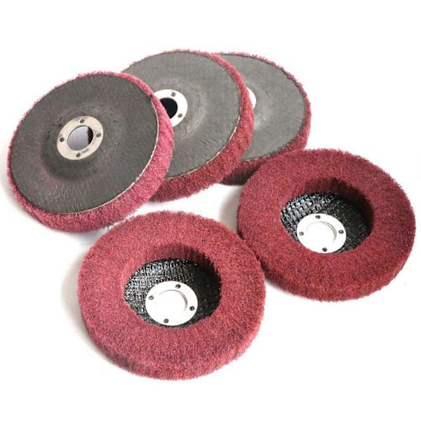 25 stk. 10 cm Nylon Fiber Lamelslibeskive Poleringsslibeskive, Skuresvamp Polerskive til Vinkelsliber