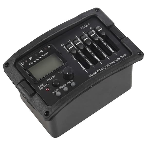 5-bands akustisk gitarr preamp EQ equalizer klassisk akustisk gitarrförstärkare digital blandningstuner