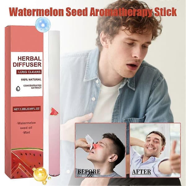 Vattenmelonfrö Aromaterapistick - Alkoholfri Näsinhalator för Stress red